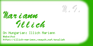 mariann illich business card
